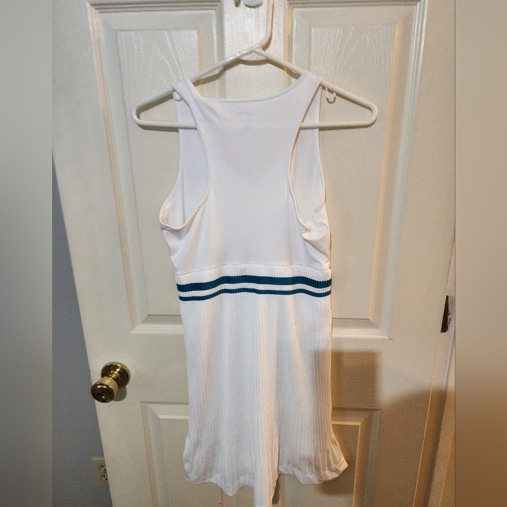 Adidas White Mini Dress with Green Accents - Picture 3 of 6